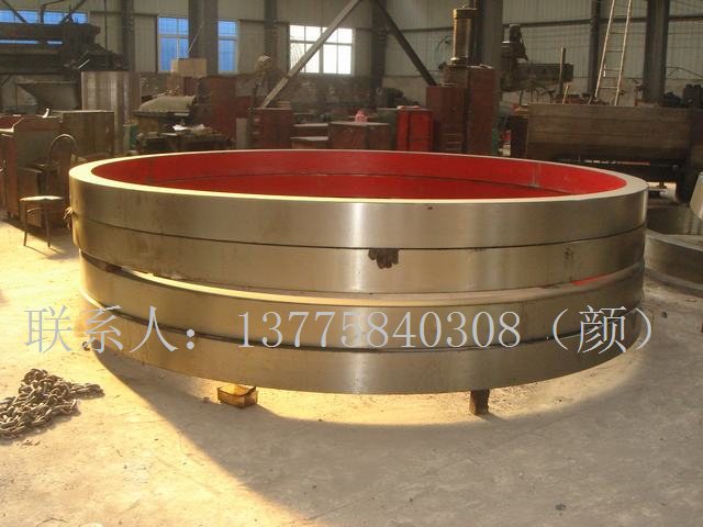 2.4x18米实心矩形铸钢烘干机轮带大小齿轮 