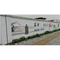 南充墙绘,假山雕塑 