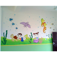 南充幼儿园彩绘,国画 