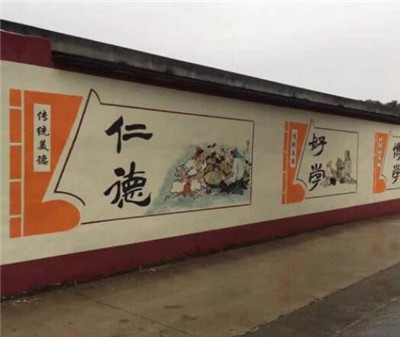 南充大地彩绘,街道文化墙彩绘 