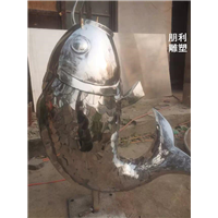 金鱼铜雕塑，鱼雕塑定制