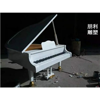 公园绿地钢琴人物铜雕塑