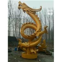 抽象铜龙雕塑 动物景观铜雕塑
