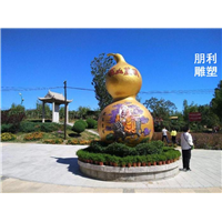 镇宅铜葫芦雕塑，风水铜葫芦雕塑