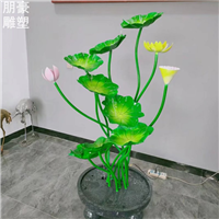 抽象荷花雕塑制作制造