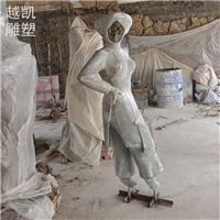 生产法治无脸人雕塑元素