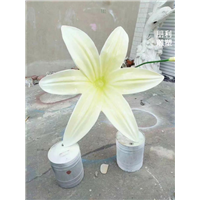 不锈钢花朵雕塑