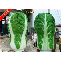 玻璃钢金属白菜雕塑
