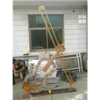 拉琴人物铜雕塑，铸铜雕塑