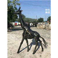 不锈钢长颈鹿雕塑 不锈钢镜面长颈鹿雕塑