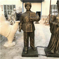 雷峰人物肖像铜雕塑