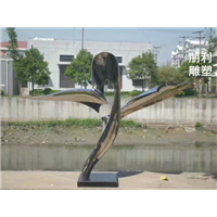 不锈钢老鹰展翅雕塑，雄鹰展翅不锈钢雕塑