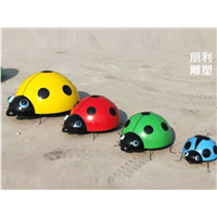 不锈钢烤漆七星瓢虫雕塑  不锈钢七星瓢虫雕塑