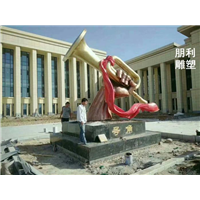 号角铜雕塑，军队铜雕塑
