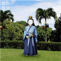 定价步行街无脸人雕塑展示