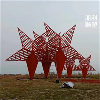 不锈钢五角星雕塑 公园不锈钢雕塑
