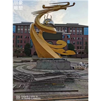不锈钢飞龙雕塑工程制造商