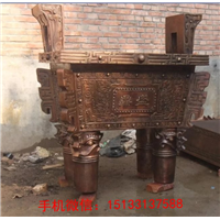 青铜器铜鼎，企业铸铜鼎，黄铜鼎，刻字铜鼎