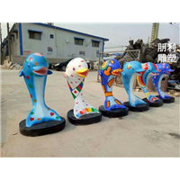 不锈钢海豚雕塑，动物雕塑
