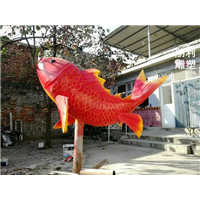 喷水铜鲤鱼摆件 广场水池铜雕摆件