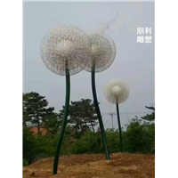 大型不锈钢蒲公英雕塑
