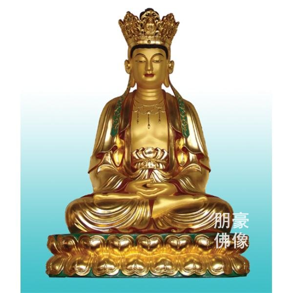 带背光地藏王菩萨铜佛像