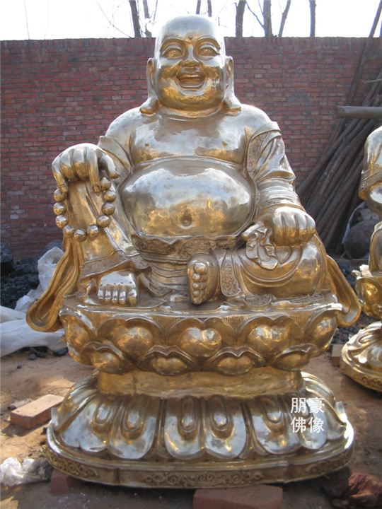 弥勒佛铜佛像，寺庙佛像定制