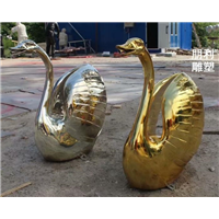 不锈钢广场抽象天鹅景观雕塑