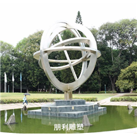 守护地球仪景观雕塑 广场不锈钢雕塑顺利竣工