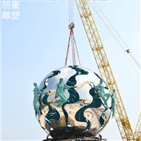 烤漆地球飞人雕塑拉丝工艺