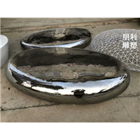 室内装饰不锈钢鹅卵石雕塑