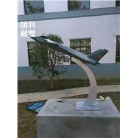 直升机模型雕塑 不锈钢飞机模型雕塑