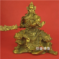 立式武财神铜雕 关公铜雕