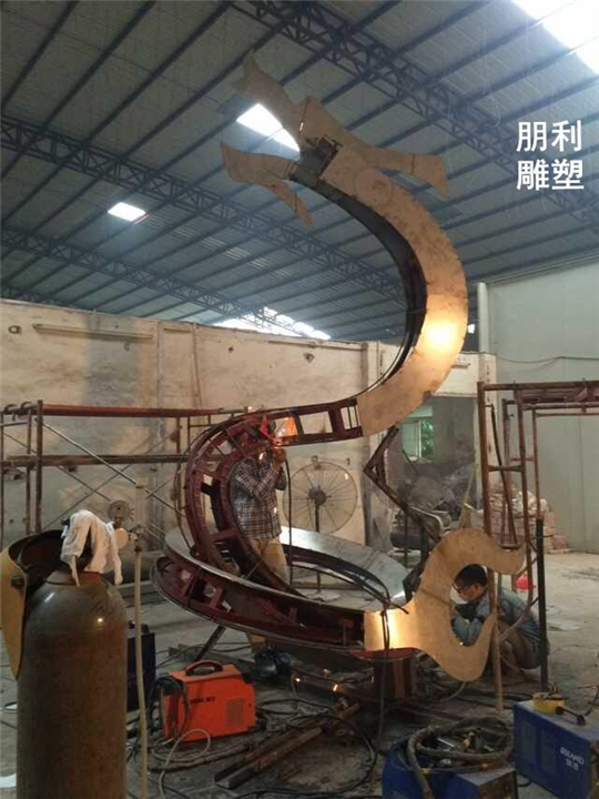 企业金龙雕塑 商业景观不锈钢动物雕塑