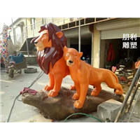 铜狮子雕塑，企业门口铜狮子
