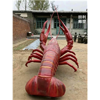 大龙虾雕塑 龙虾不锈钢雕塑