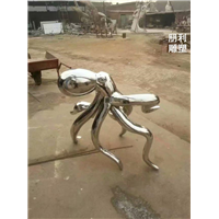 不锈钢锻造金鱼 烤漆景观不锈钢雕塑
