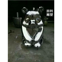 大熊猫雕塑 不锈钢熊猫雕塑
