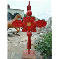 中国结不锈钢雕塑，广场不锈钢雕塑