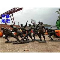 红军人物铜雕塑，革命主题铜雕塑