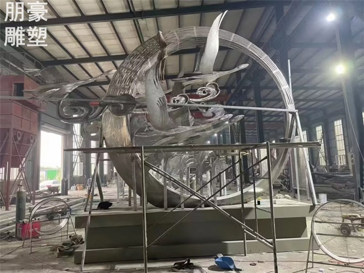 景观镂空鸿雁雕塑精选文化不锈钢鸟禽雕塑生产商
