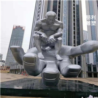 不锈钢抽象人物雕塑 烤漆抽象人物雕塑
