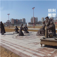古代战将人物铜雕塑