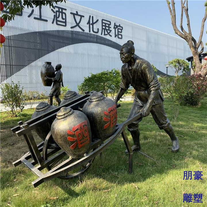 酒店酒坛雕塑结构制作铜园林雕塑白钢坛器系列