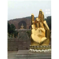 广场系列  手掌雕塑 大型景观不锈钢手势雕塑