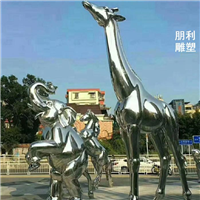 长颈鹿抽象雕塑 不锈钢抽象雕塑
