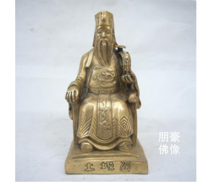 土地爷铜佛像，土地奶铜佛像