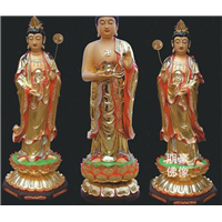 东方三世佛铜佛像，坐像寺庙铜佛像，大殿铜佛像