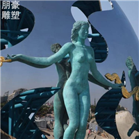 社区地球飞人雕塑城市雕塑