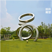 大型不锈钢五环雕塑 奥运主题